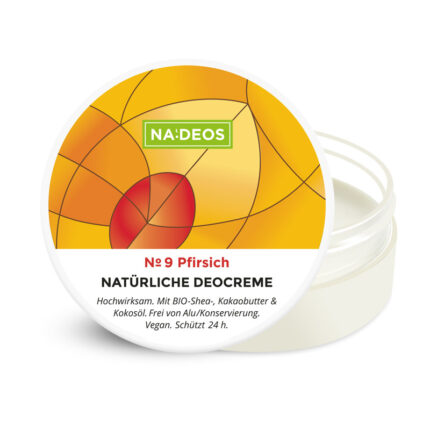 Produktfoto Deocreme Pfirsich-Packshot von NADEOS